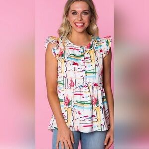 Crosby by Mollie Burch Dori Ruffle Tank